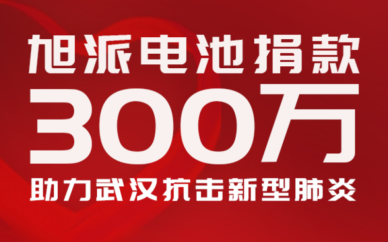 守望相助 共克时艰 旭派电池向武汉捐款300万元助力抗疫